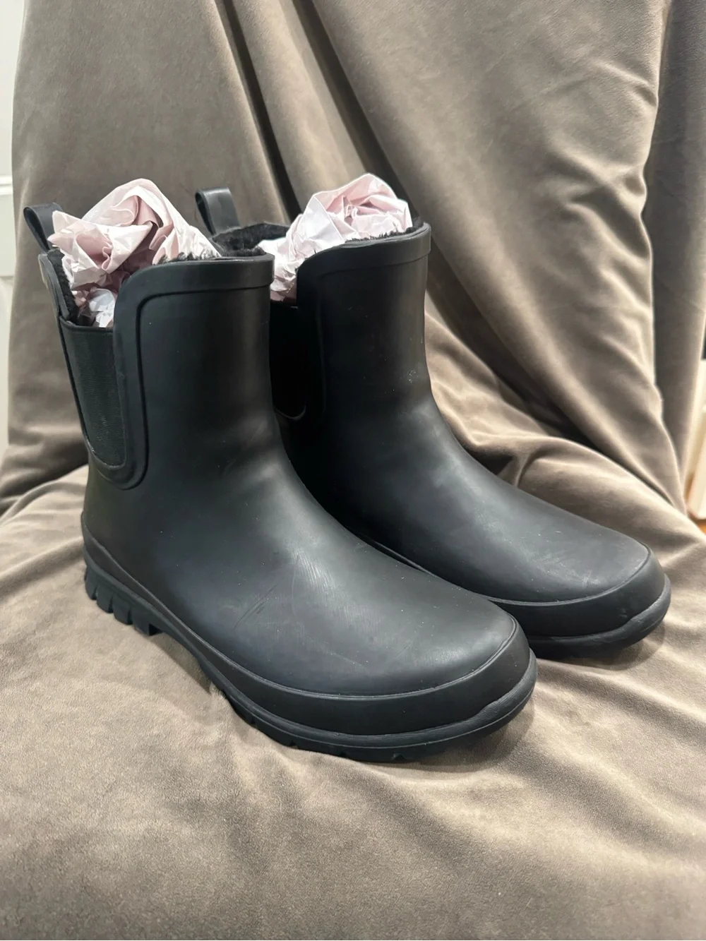 Eddie Bauer Black Chelsea Rain Boots - Women